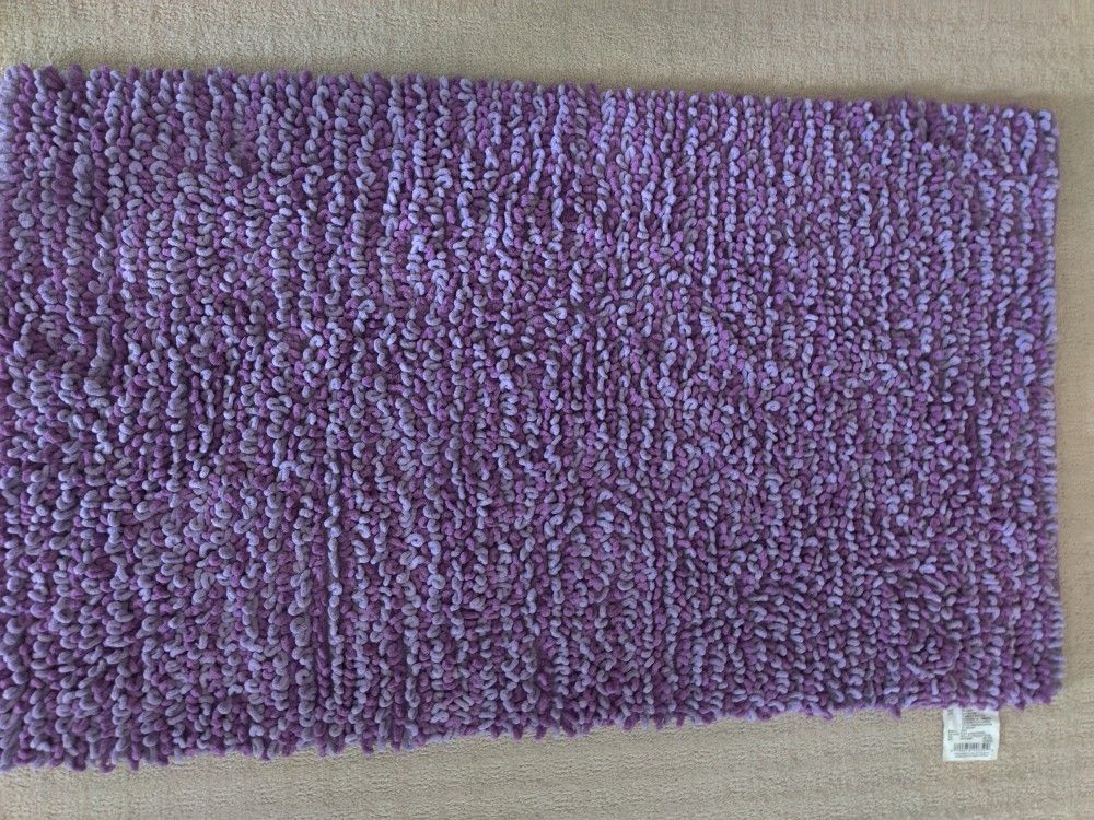 Plush Purple Chenille Bath Rug - New, Never Used - photo 2