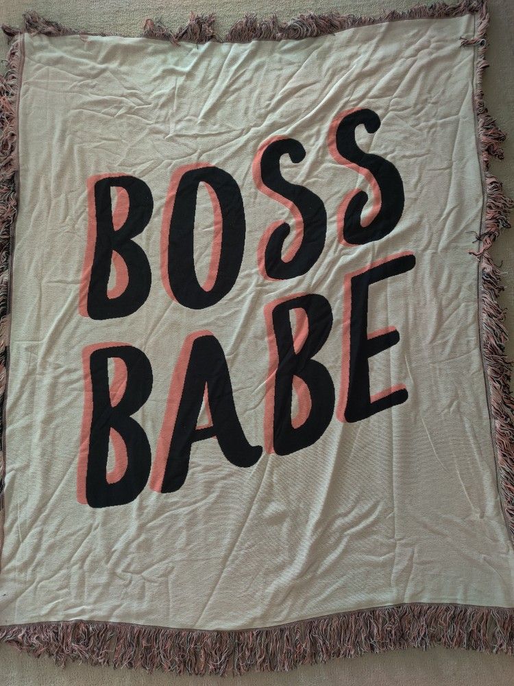 Boss Babe Reversible Throw-Brand New