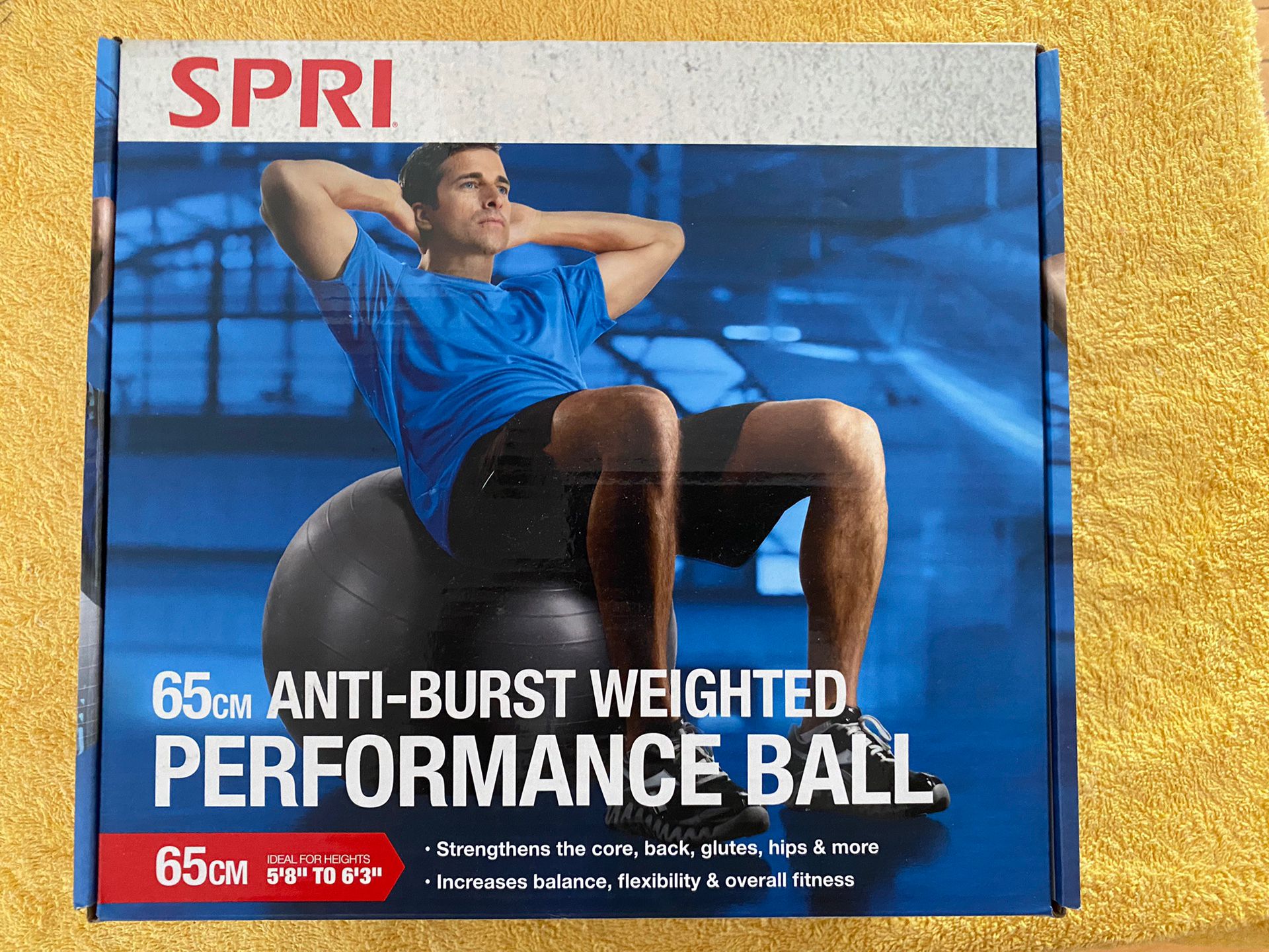 Brand New SPRI 65cm Anti Burst Performance Ball