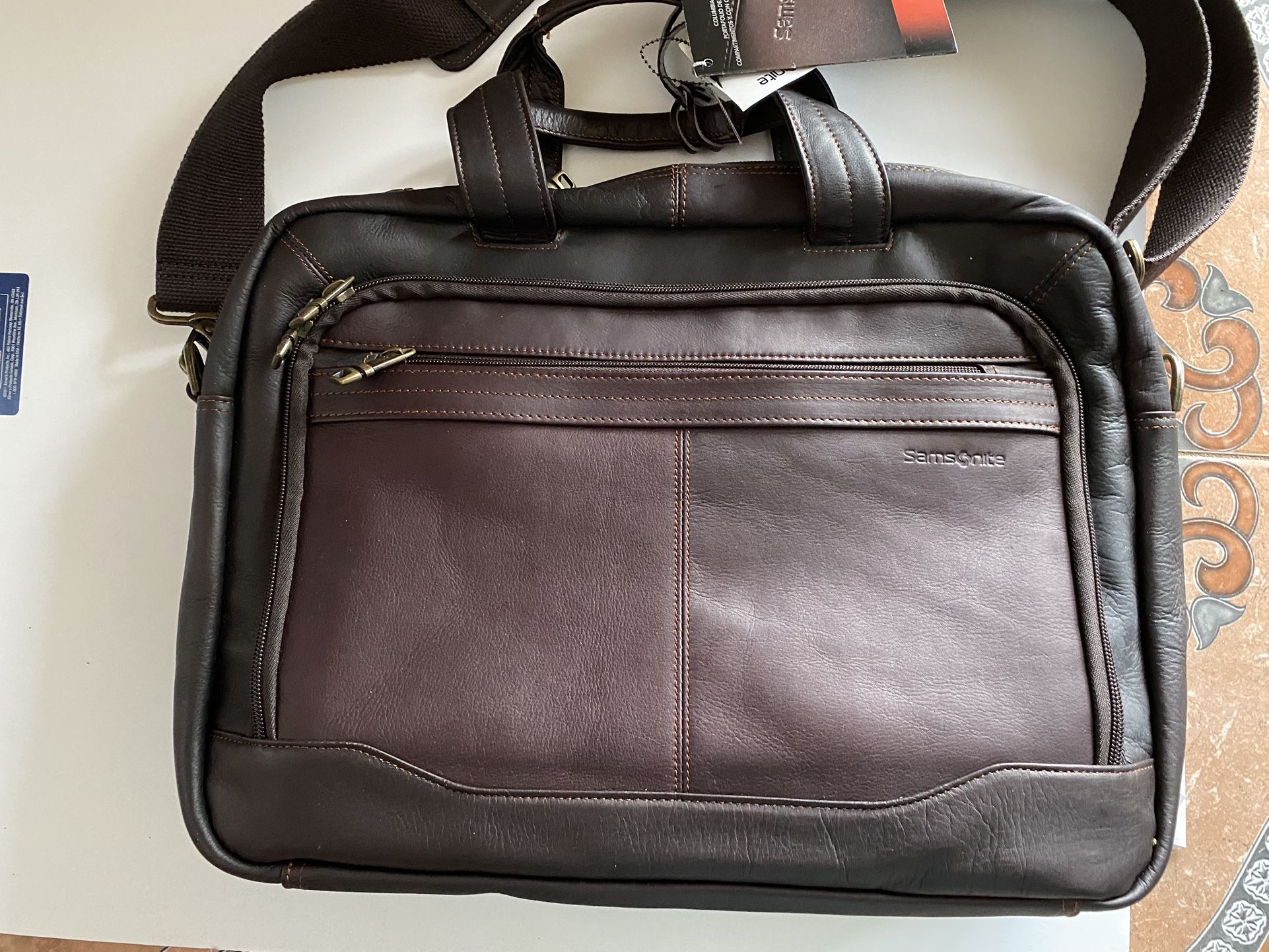 Samsonite Durham Leather Laptop Briefcase/Crossbody Bag - photo 4