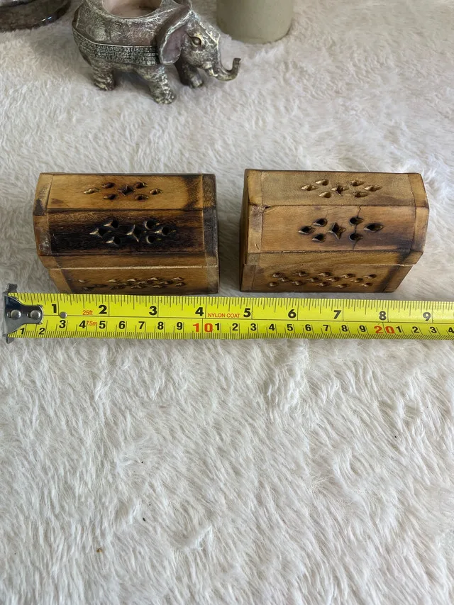 Vintage Brass Ceramic Wood Candle Holder Collection image indicator(2)