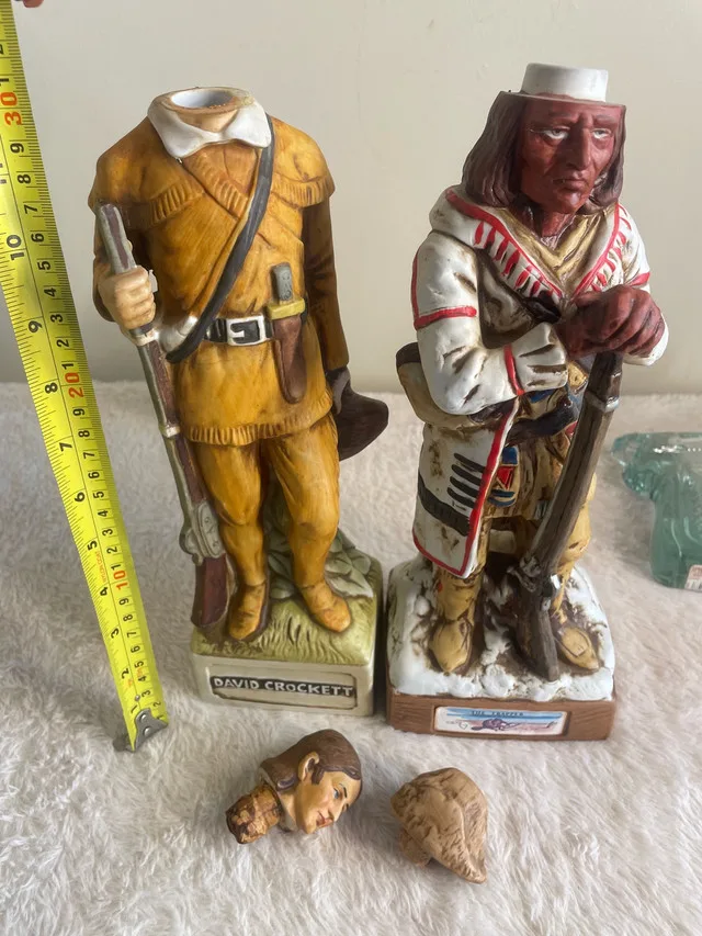 Vintage Empty Liquid Bottles Porclein Glass image indicator(4)