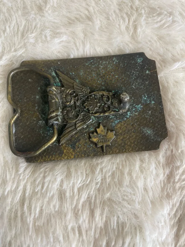 Vintage Steel Brass Pewter Belt Buckle Collection image indicator(5)