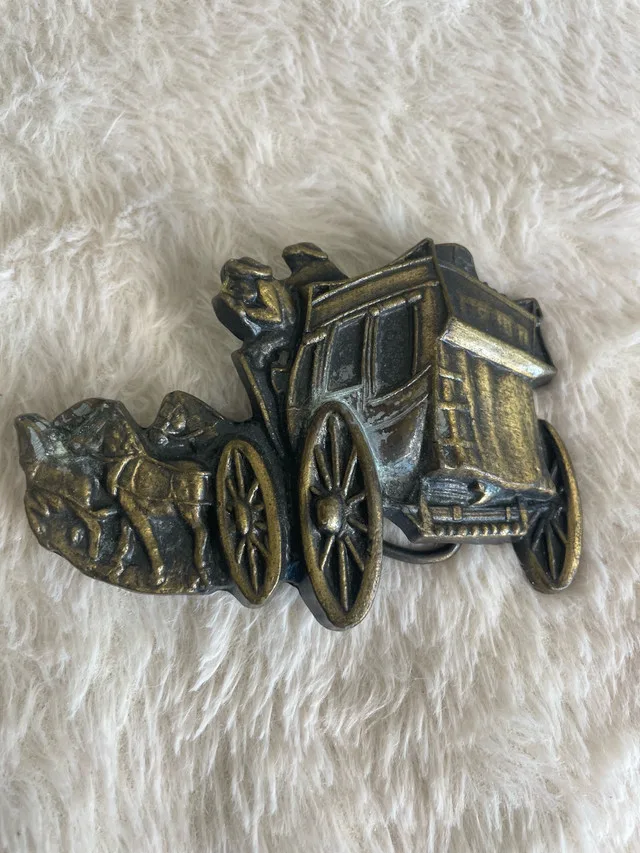 Vintage Steel Brass Pewter Belt Buckle Collection image indicator(8)