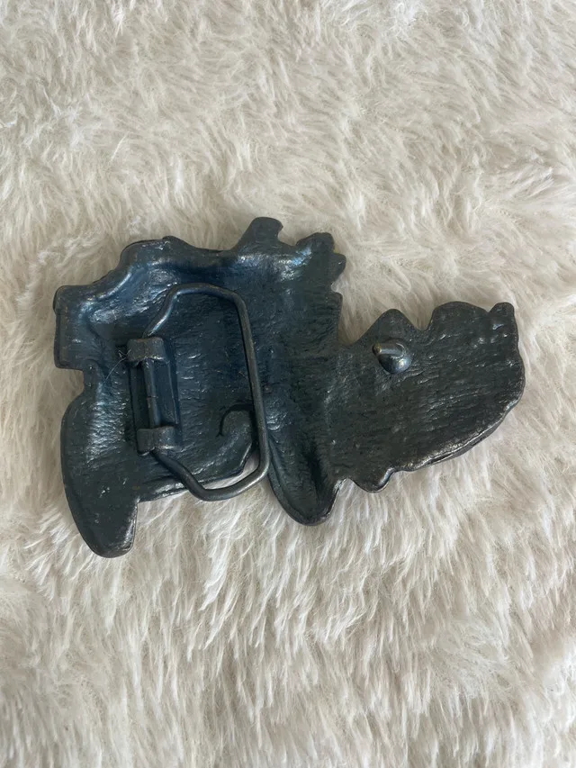 Vintage Steel Brass Pewter Belt Buckle Collection image indicator(9)