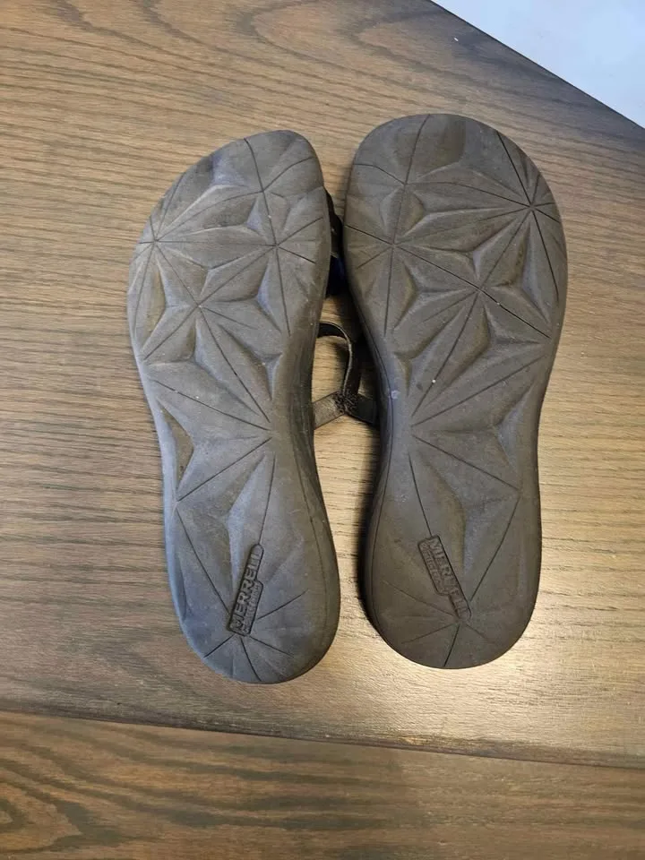 Women's Merrell Duskair Seaway Slide Black Leather 9 image indicator(4)