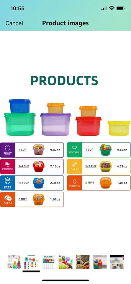 NEW Finorder 21 Day Portion Control Container Kit (7-Piece)