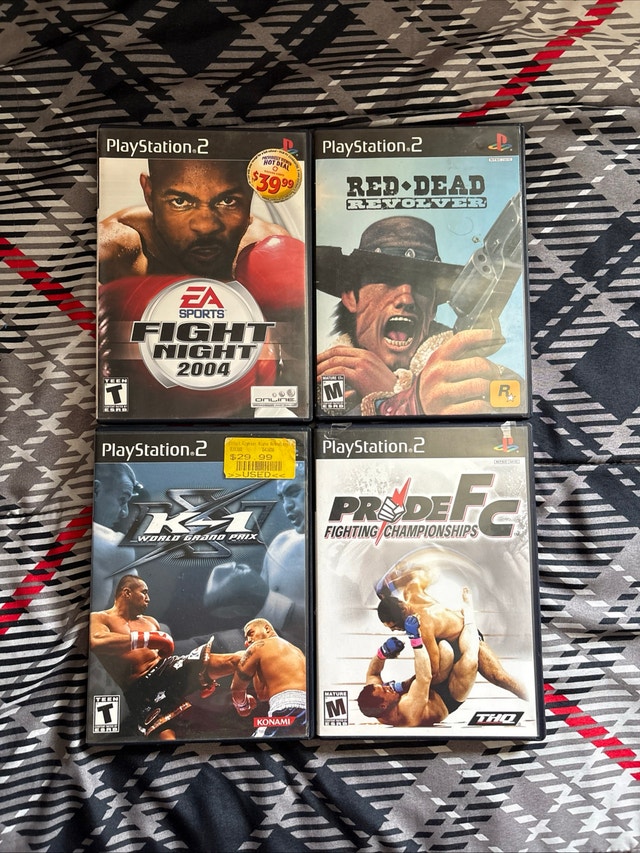 Lot Of 4 PS2 Games: Red Dead Revolver, Fight Night 04 & More