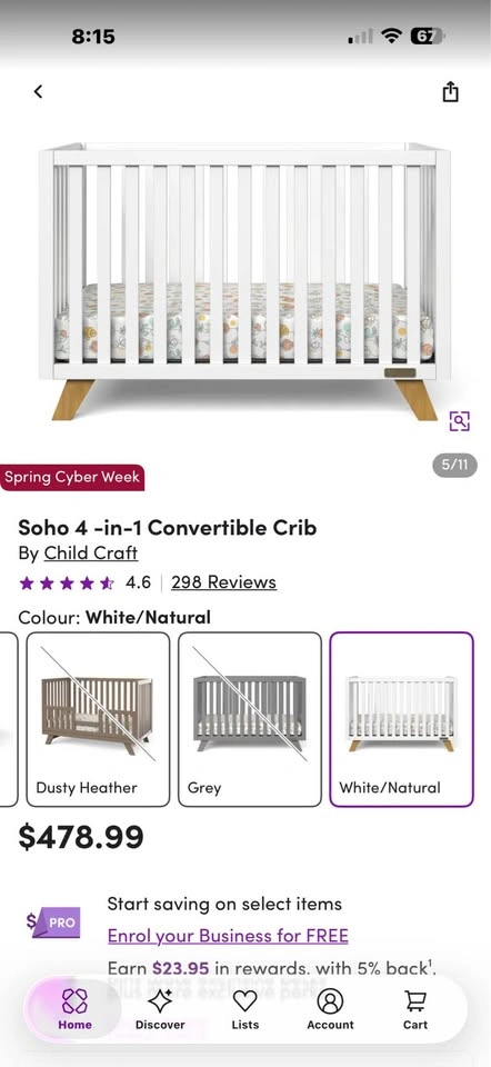 Child Craft Soho 4-in-1 White Crib - Brand New in Box - photo 5