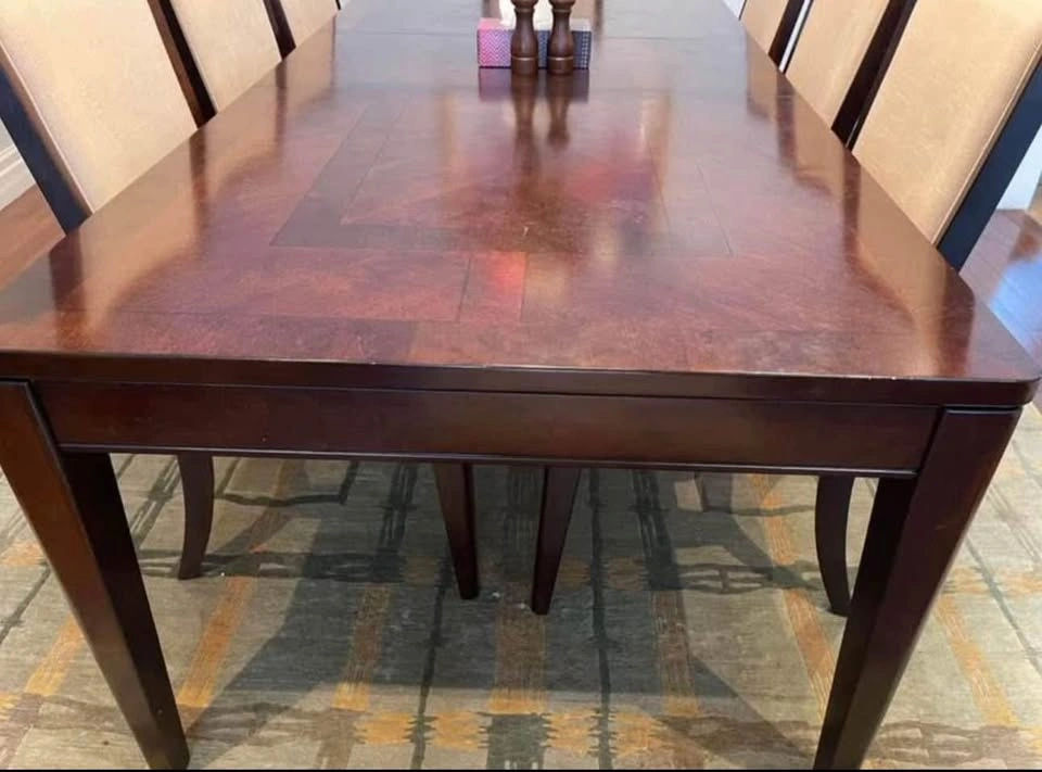 Wooden dining table with 8 chairs - photo 4