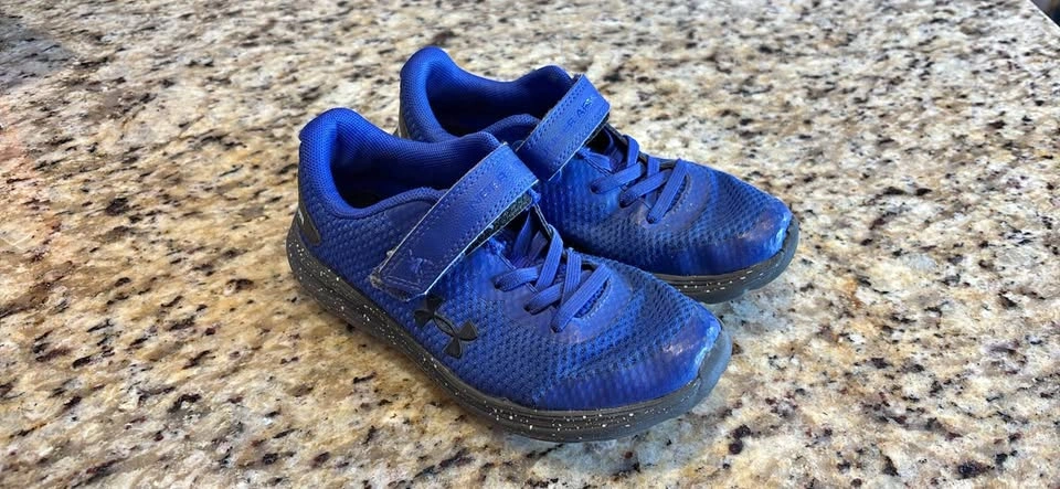 Under Armour blue kids sneakers with velcro straps - Size 13K