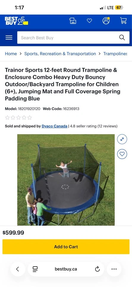 12 ft Trampoline with Enclosure - photo 2