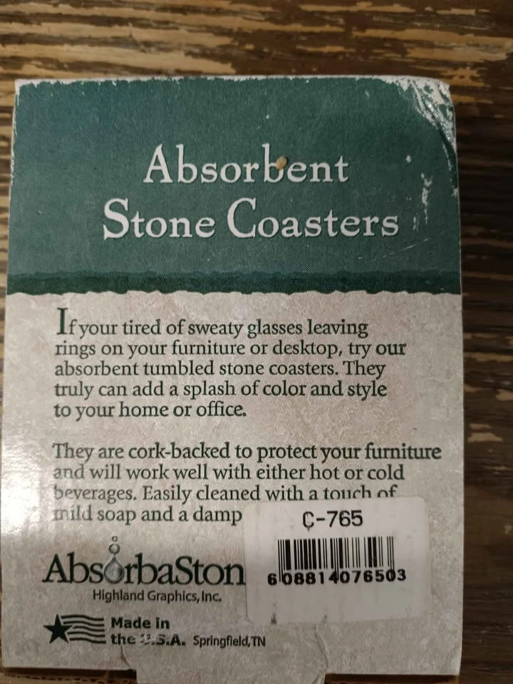 🌱AbsorbaSton Magnolia Stone Coasters 4-Pack - photo 2
