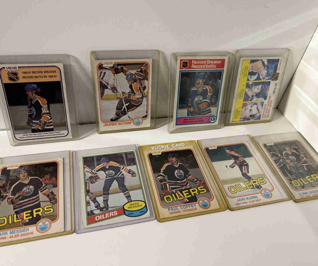 Wayne Gretzky & Edmonton Oilers 80’s Hockey Cards, Coffey