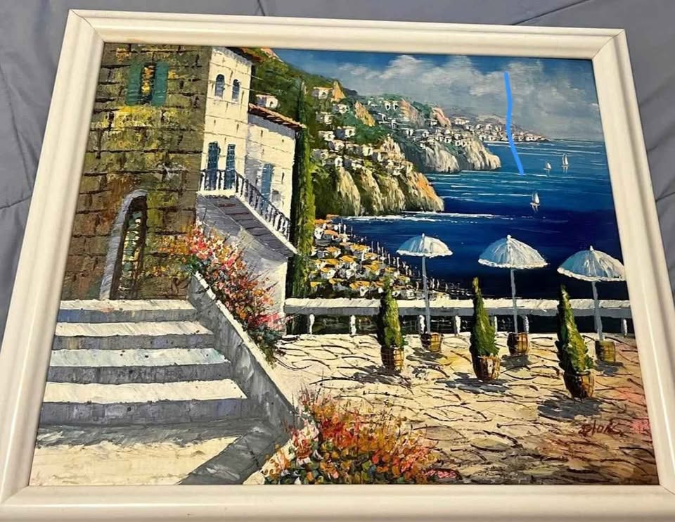 Handpainted Seaside Coastal Art - photo 2