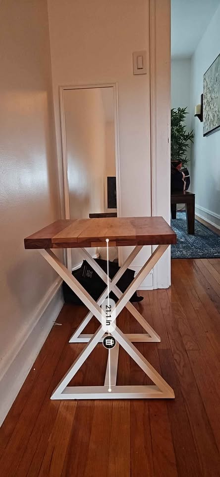 Wood / Metal Side Table - photo 2