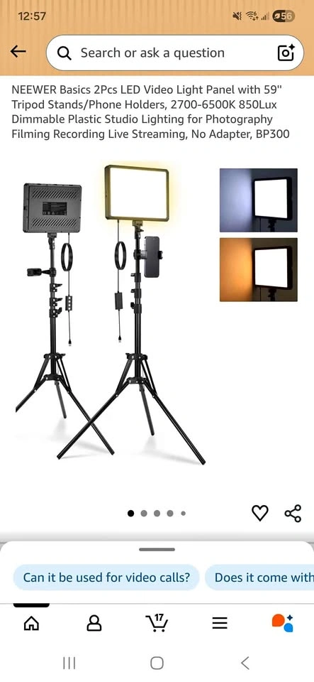 NEEWER Basics 2Pcs LED Video Light Panel