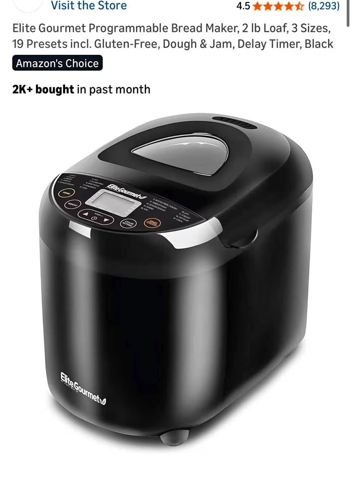 Elite Gourmet Bread Maker