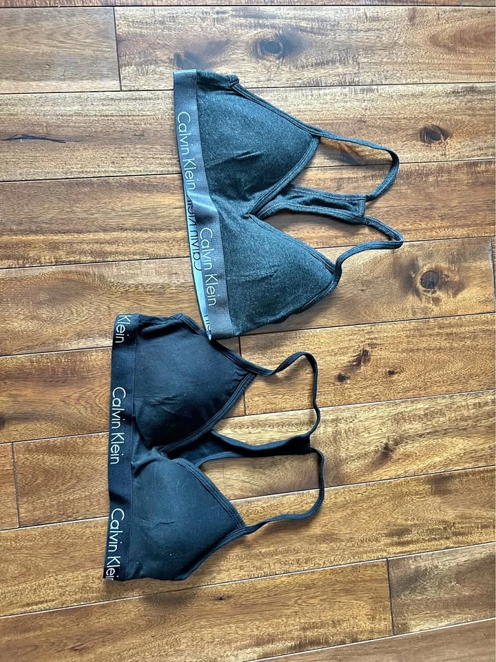 Calvin Klein Bralettes 2 Pack Grey Black