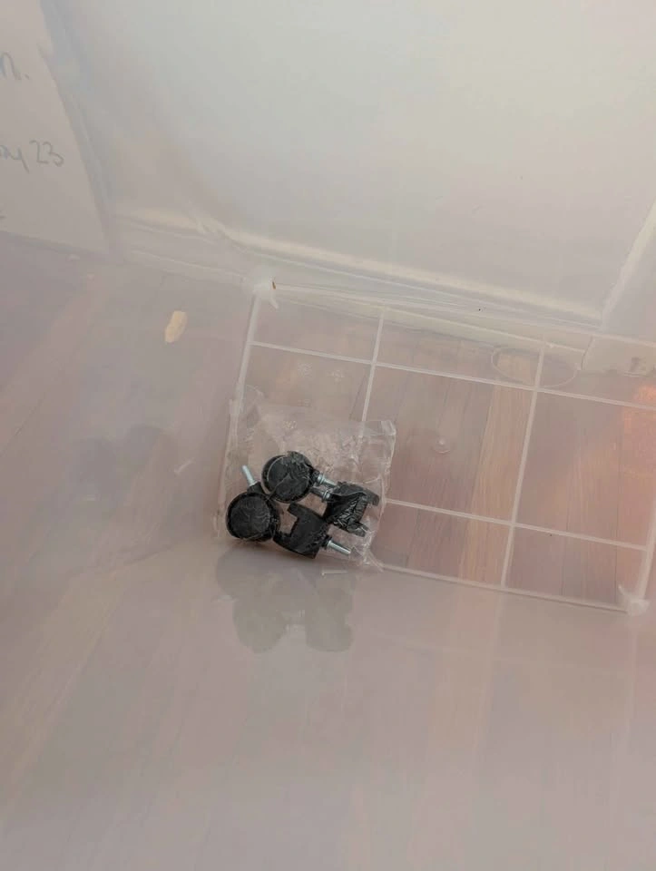Clear Plastic Storage Bin with Wheels - photo 2