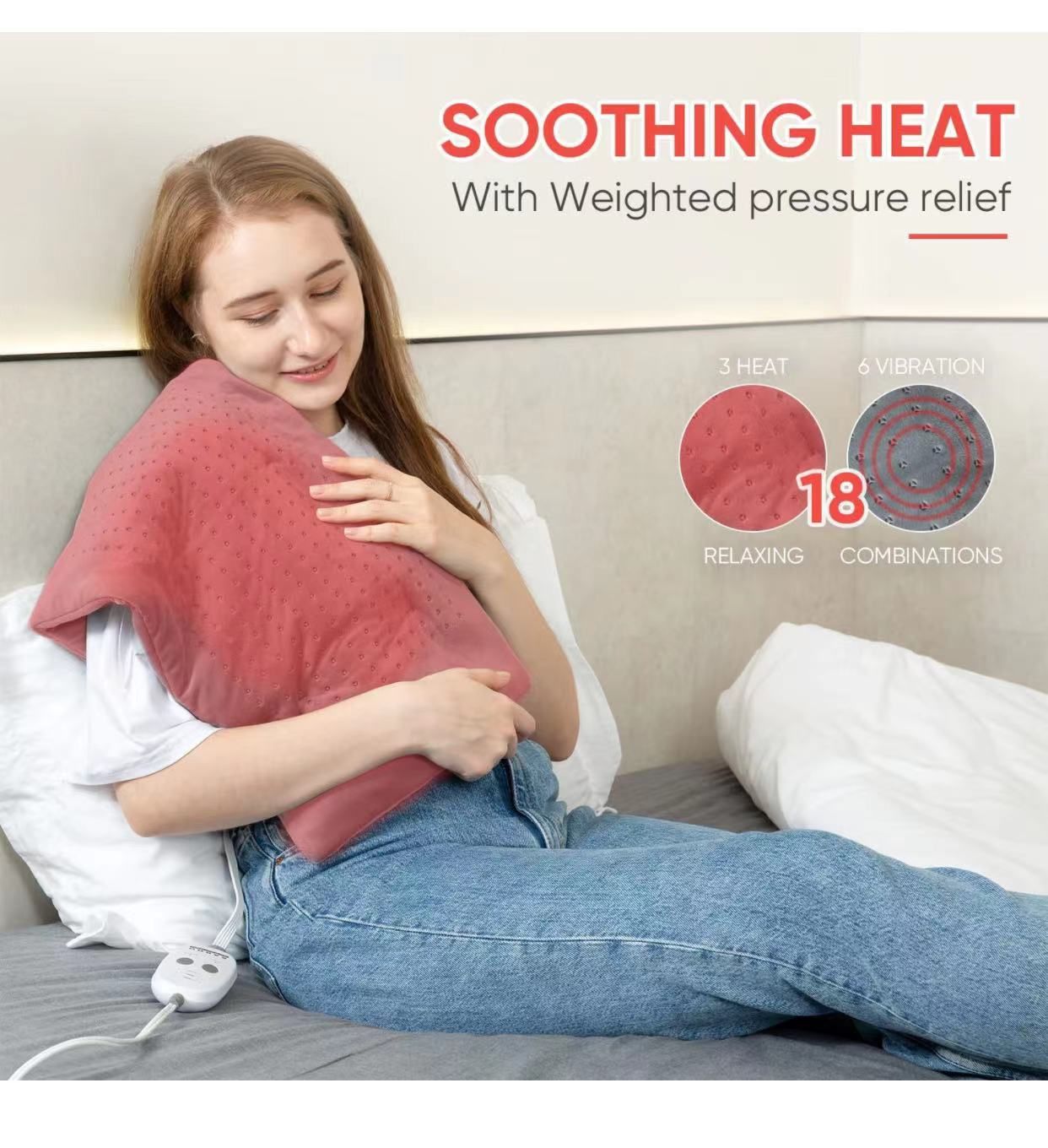 Massaging Weighted Heating Pad - Electric - photo 2