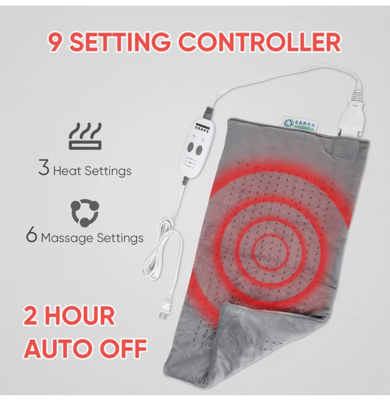Massaging Weighted Heating Pad - Electric - photo 5