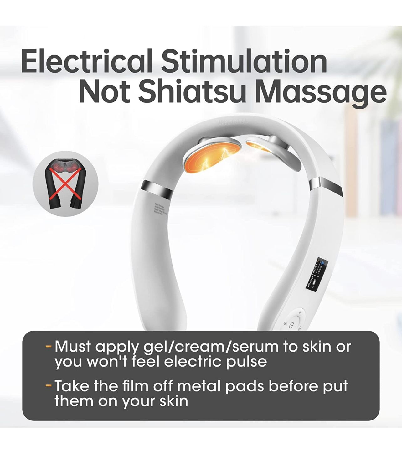 Cordless Neck Massager Relax with Heat - photo 2