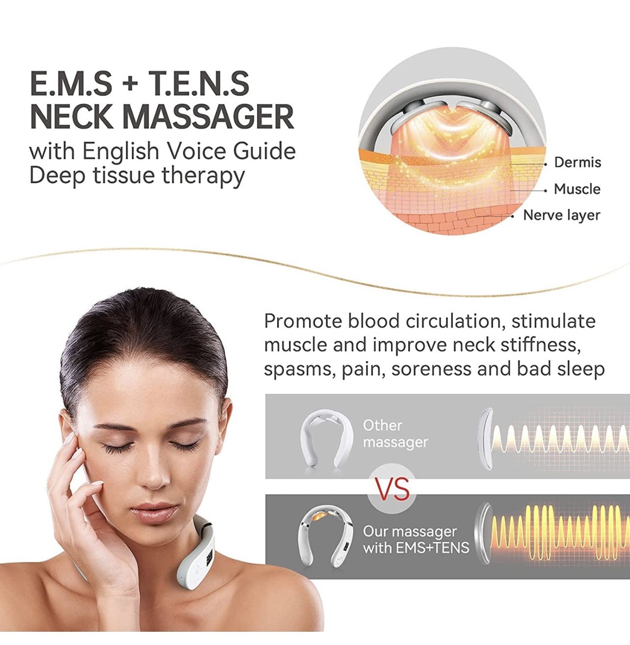 Cordless Neck Massager Relax with Heat - photo 3