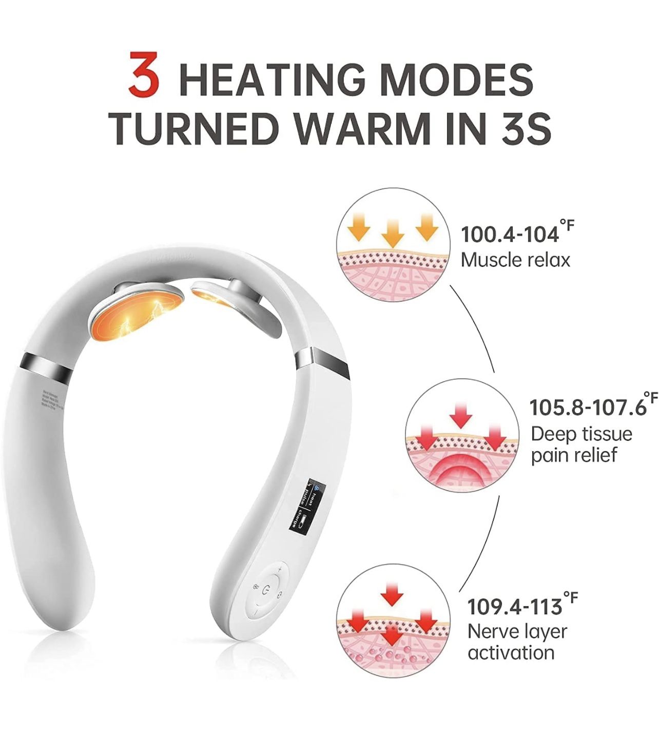 Cordless Neck Massager Relax with Heat - photo 5