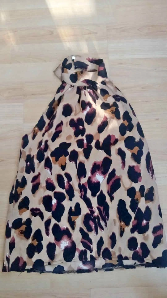 Leopard Print Halter Neck Top