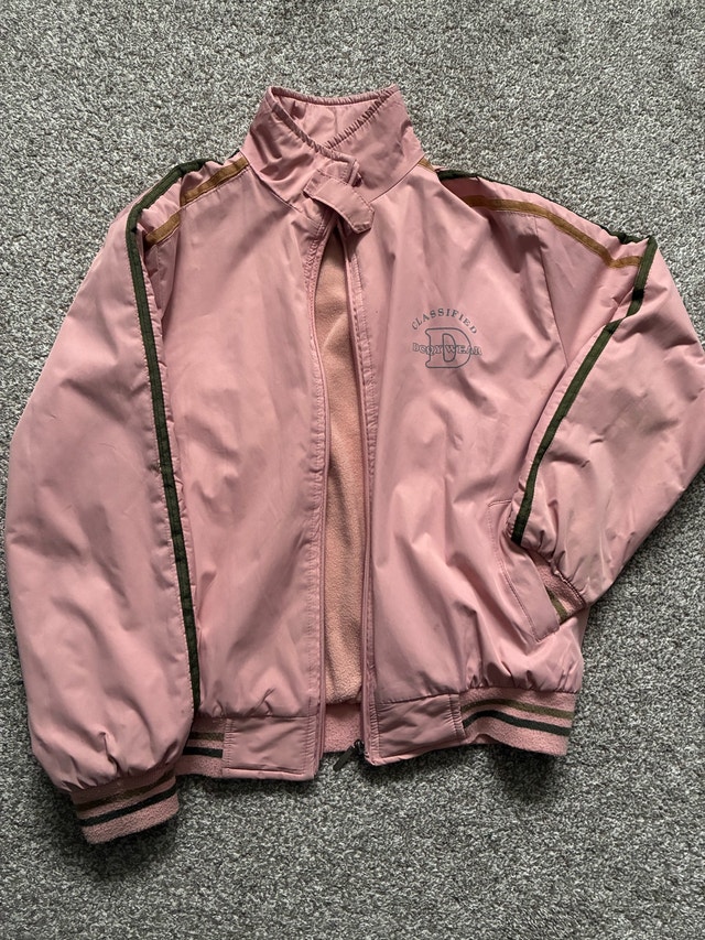 Pink Classified DCOY Wear Striped Fleece Lined Jacket