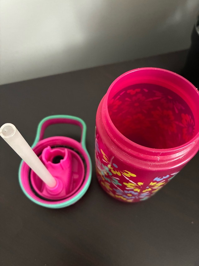 Rubbermaid Floral Straw Water Bottle Kids Cup - photo 3