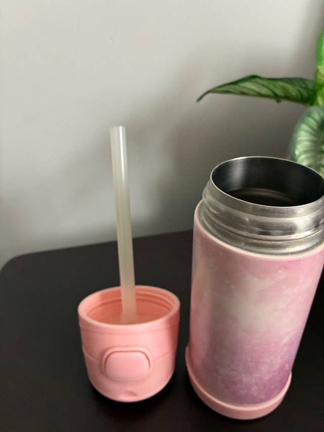 Pink Insulated Tumbler with Straw - photo 2