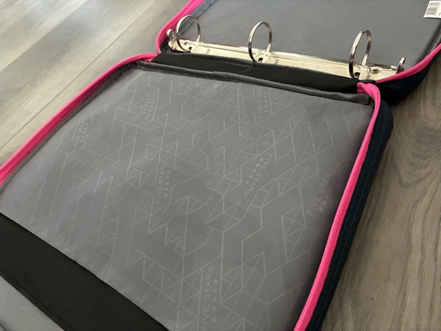 Five star zipper binder with strap - photo 3