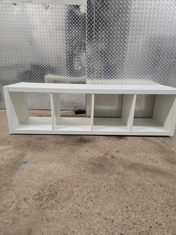 White 4-Cubby Storage Shelf - photo 2