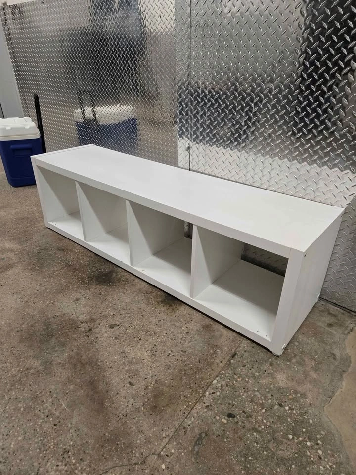 White 4-Cubby Storage Shelf - photo 3