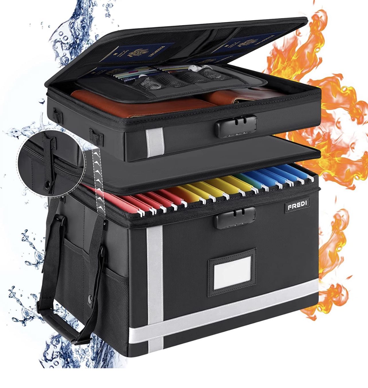 Fireproof Document Box with Double Lock