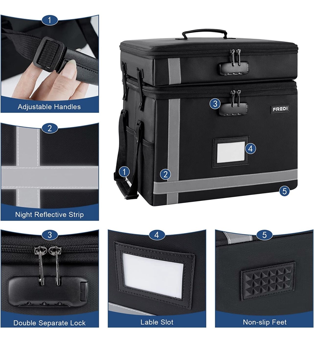 Fireproof Document Box with Double Lock - photo 3