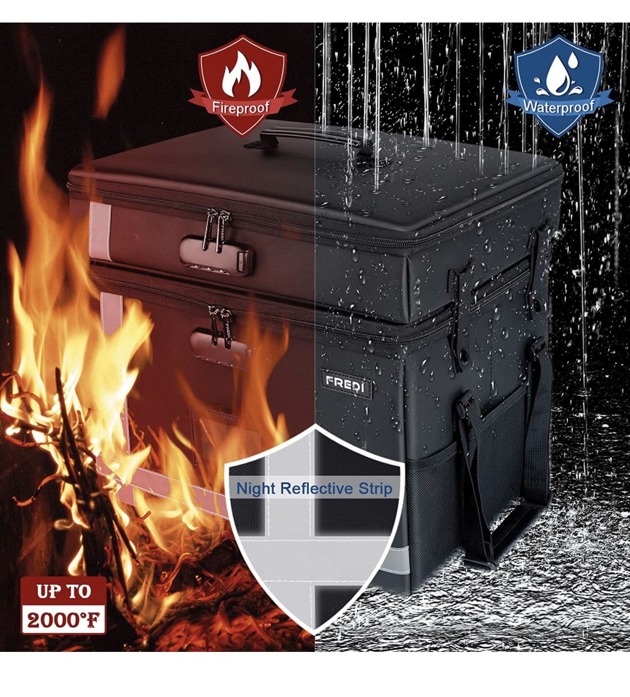 Fireproof Document Box with Double Lock - photo 4