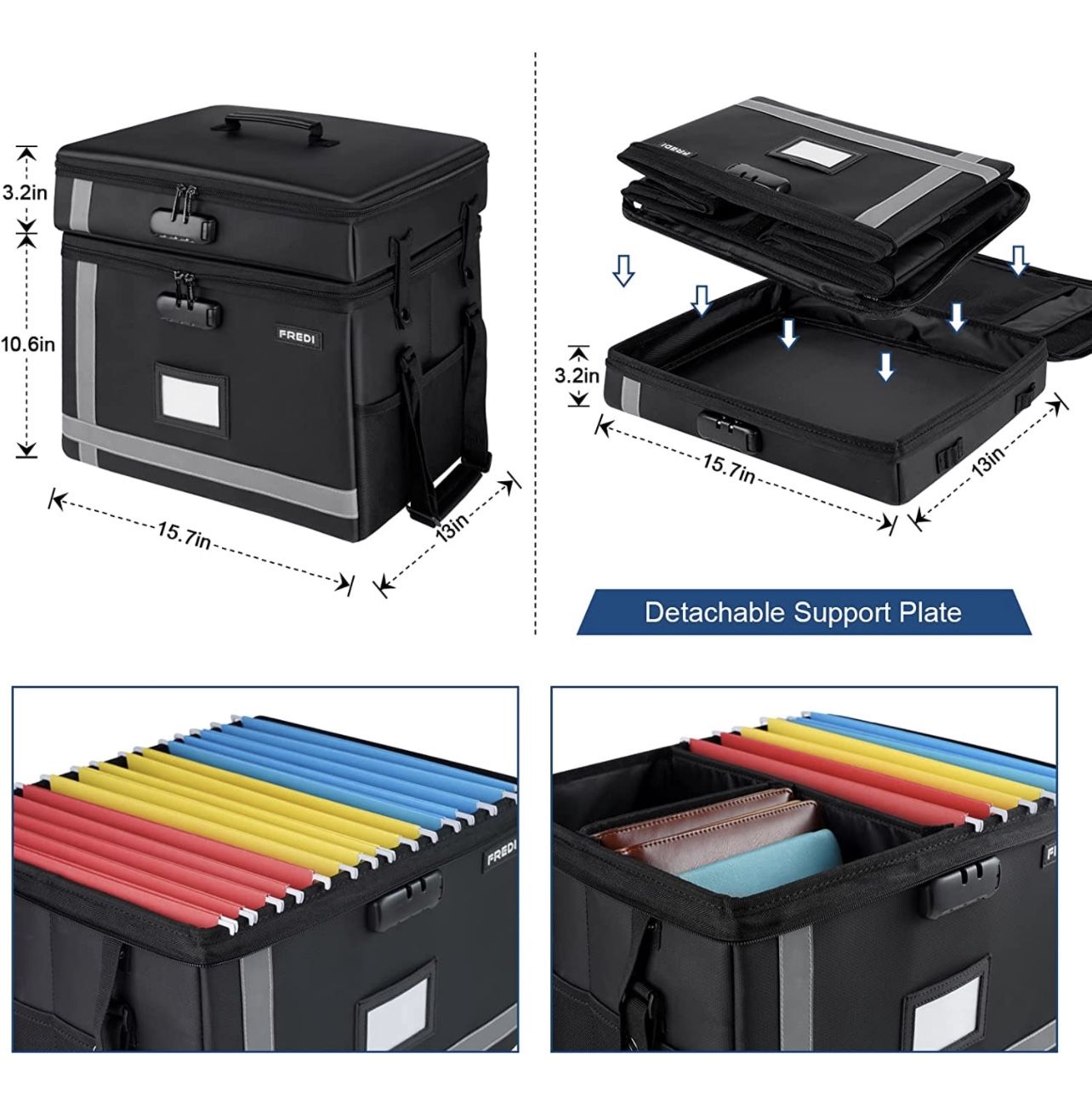 Fireproof Document Box with Double Lock - photo 5