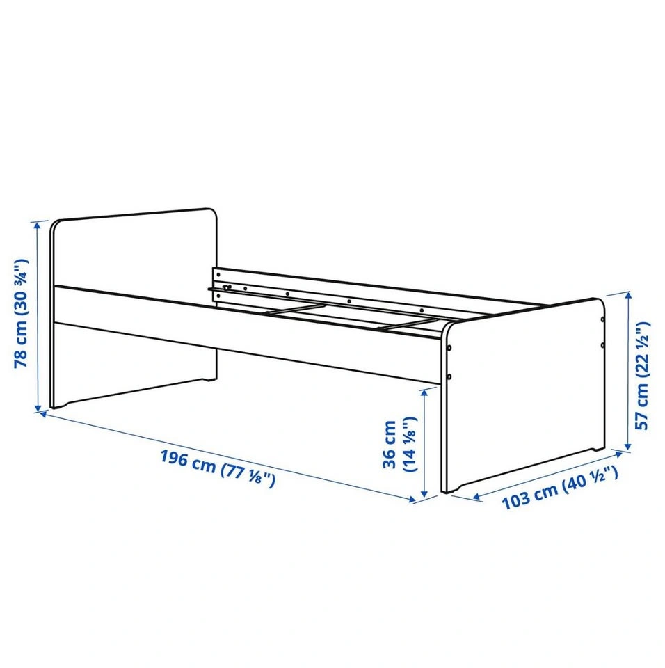 Ikea SLÄKT Twin Bed frame - photo 2
