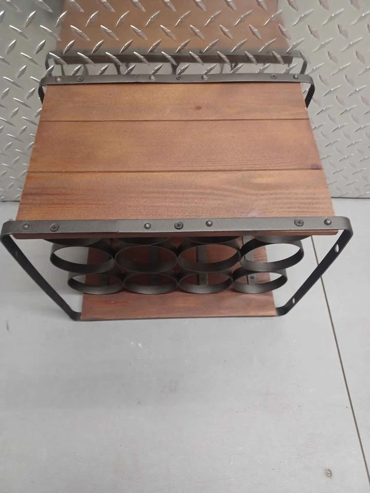 Wood Metal Wine Rack - Holds 16 Bottles - photo 2
