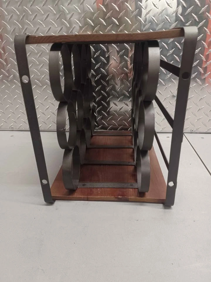 Wood Metal Wine Rack - Holds 16 Bottles - photo 3