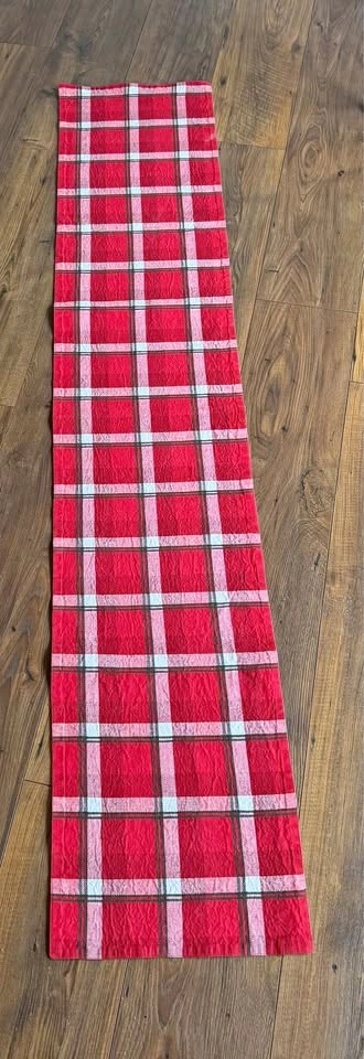 Red Plaid Table Runner