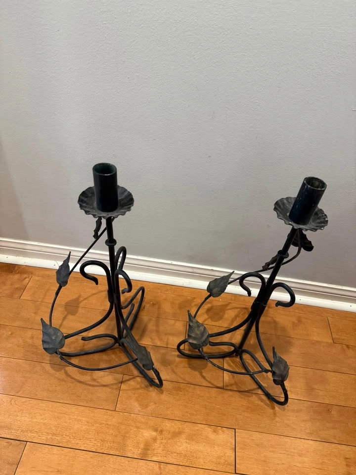 Wrought Iron Candle Holders - Tall - photo 2