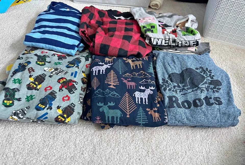Boys Pajamas - Fitted Long Sleeve & Pants (Size 10-14)