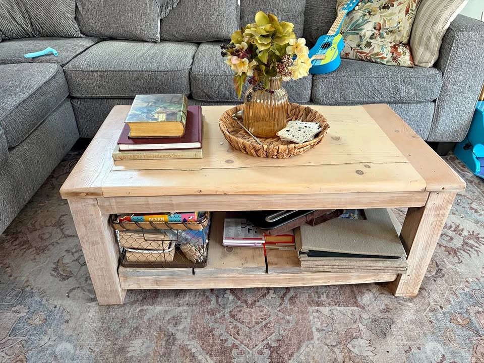 Custom wood coffee table