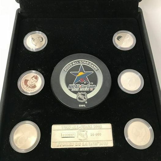 2003 CANADA NHL ALL STAR STAMP AND MEDALLION SET