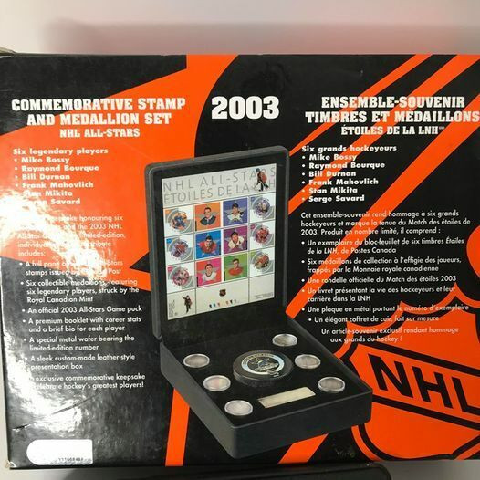 2003 CANADA NHL ALL STAR STAMP AND MEDALLION SET - photo 2