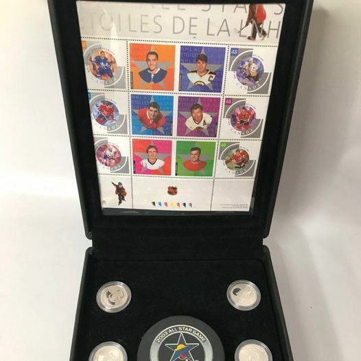 2003 CANADA NHL ALL STAR STAMP AND MEDALLION SET